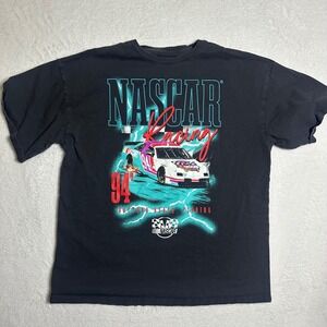 NASCAR Racing Daytona Beach Florida Graphic T-Shirt Mens Black Short Sleeve L